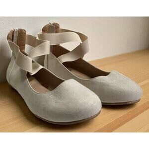 Ataiwee womens ballet flats elastic crisscross ankle strap mary jane size 9.5